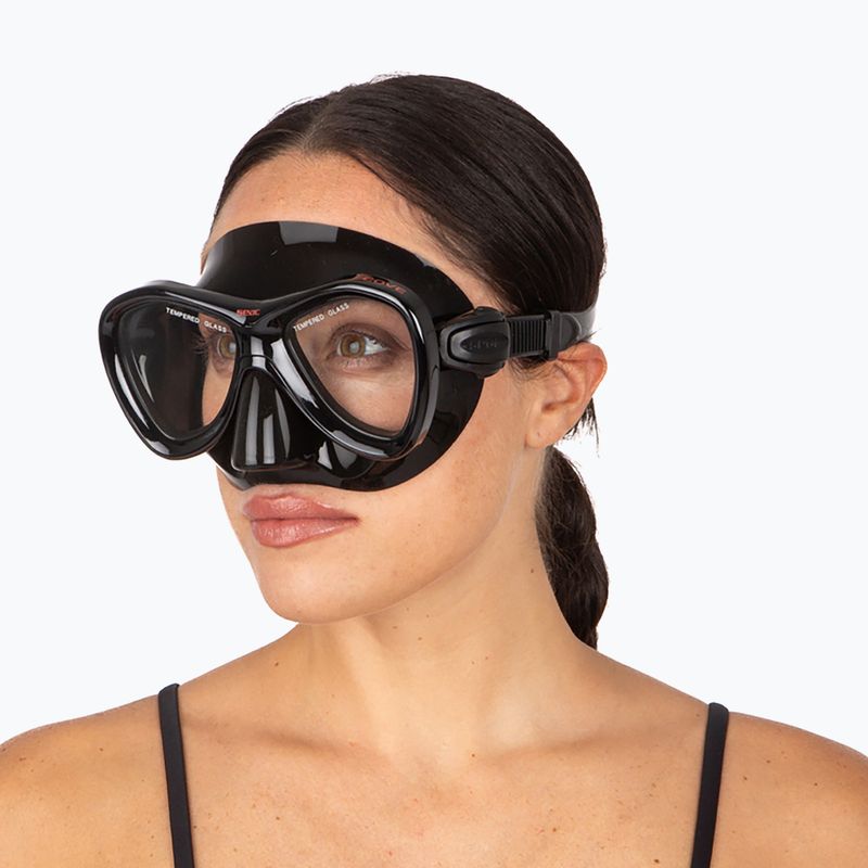Diving mask SEAC Cove black/red 7