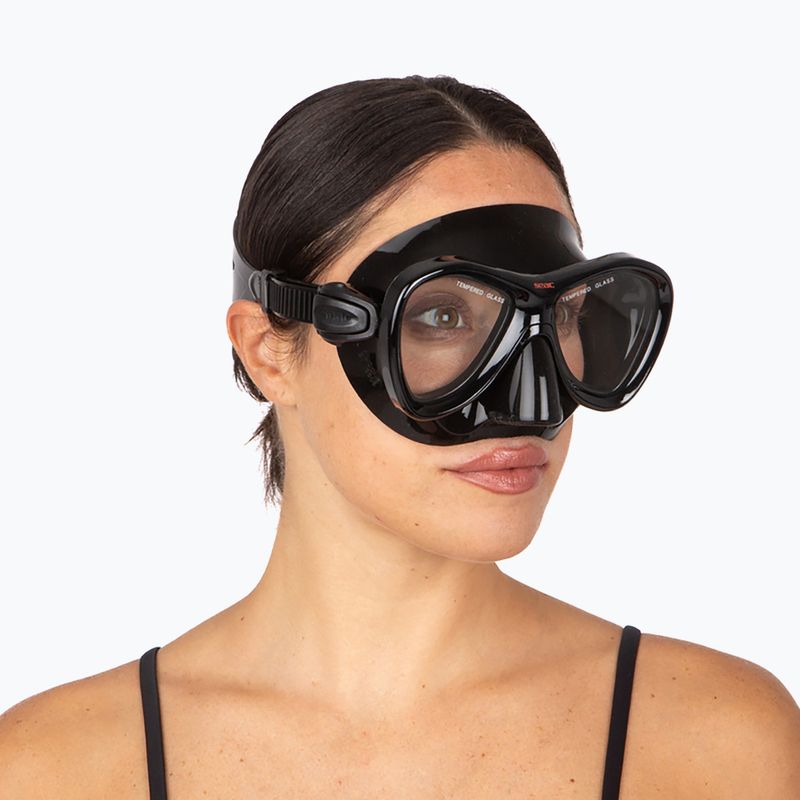 Diving mask SEAC Cove black/red 8