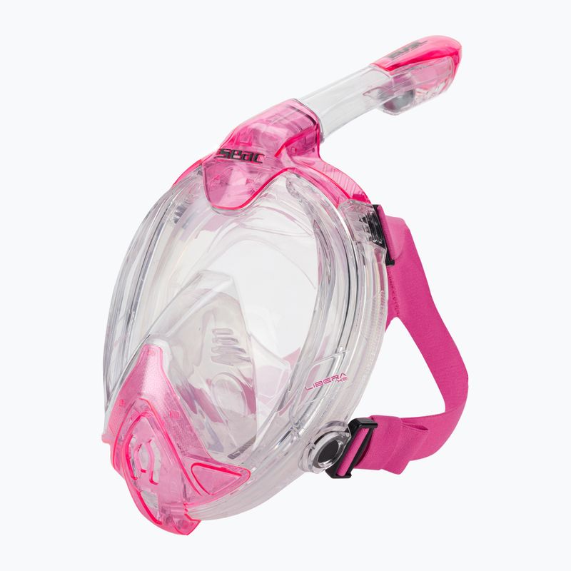 SEAC Libera transparent/pink full face mask for snorkelling 5