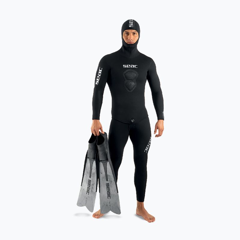 Men's diving wetsuit SEAC Royal 7 mm Long John+Jacket black 2