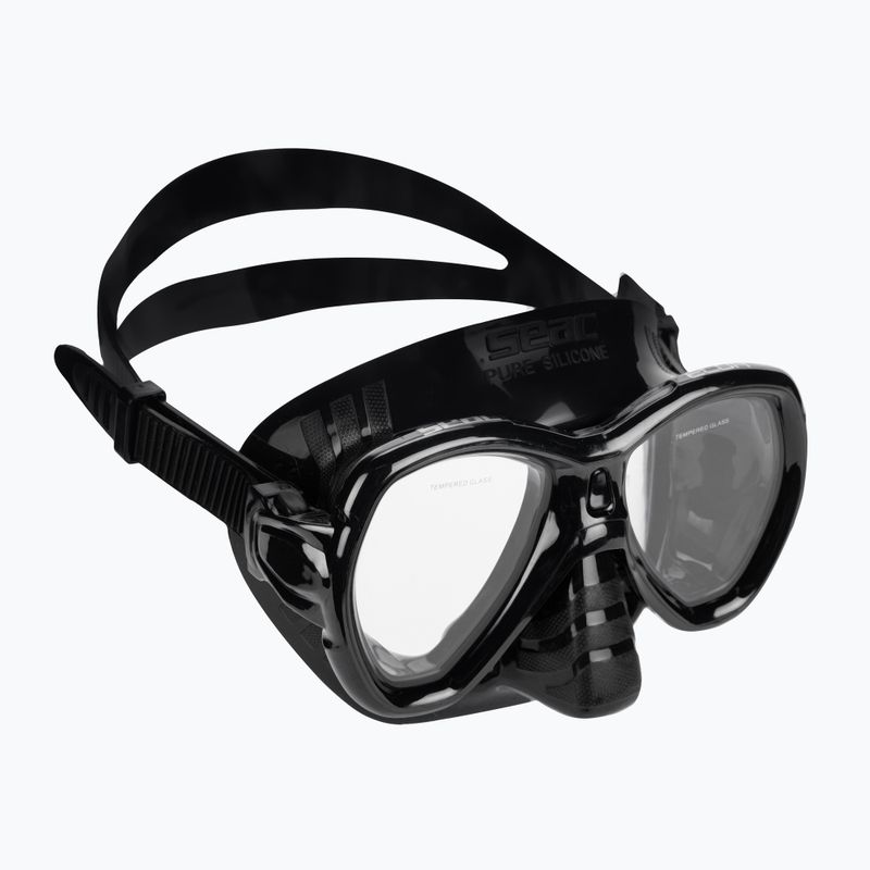 SEAC Elba black snorkelling kit 2