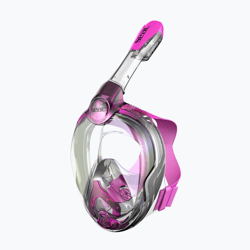 SEAC Magica black silicone/pink children's full face mask for snorkelling
