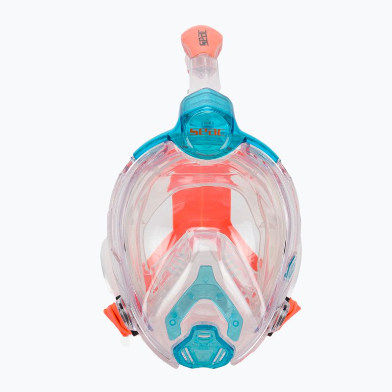 SEAC Libera acquamarine/orange children's full face mask for snorkelling 2