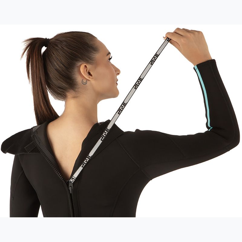 Women's diving wetsuit SEAC Feel-S 3 mm black/light blue 6