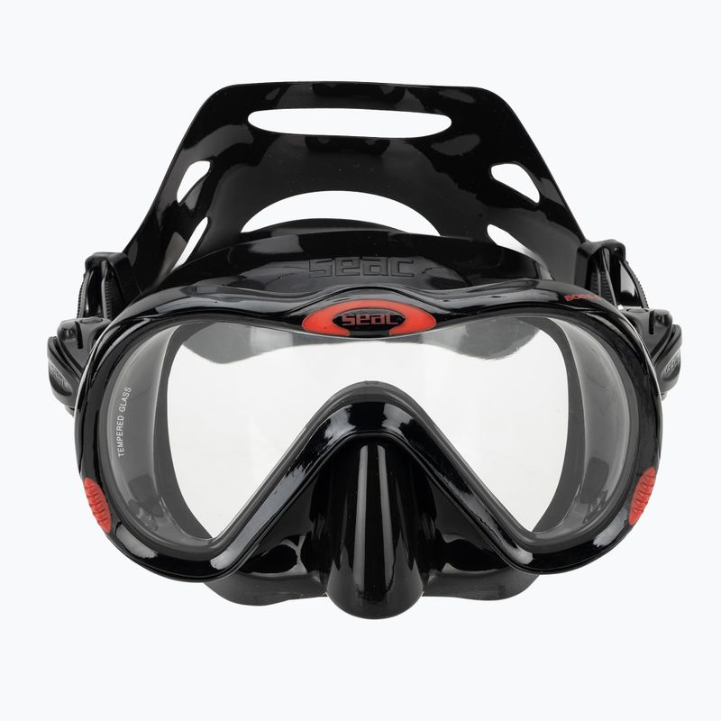 Snorkelling mask Seac Boss black/red 2