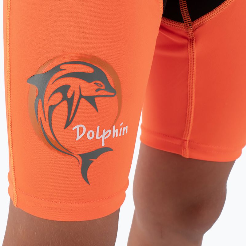 Children's swimming wetsuit SEAC Dolphin Shorty 1,5 mm black/orange 10