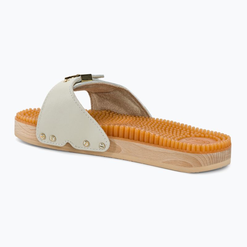 Women's Scholl Pescura Flat Massage Lea off white slides 3