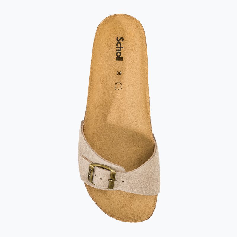 Scholl Estelle Sue dark beige women's slides 5
