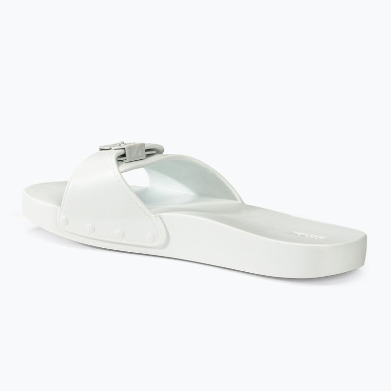 Women's Scholl Pescura Flat Aqua Eva off white slides 3