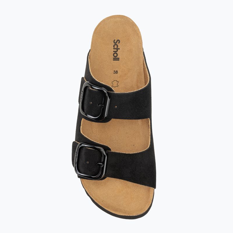 Scholl Lucie Suede women's flip-flops black 5