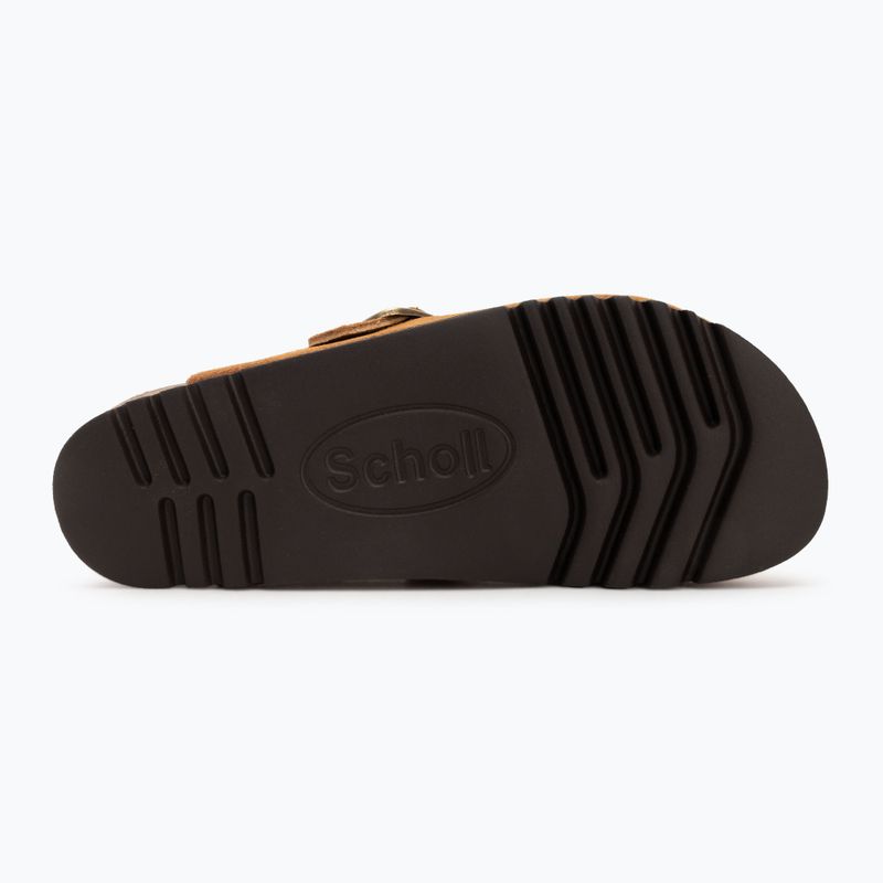 Women's Scholl Fae Suede cognac flip-flops 4