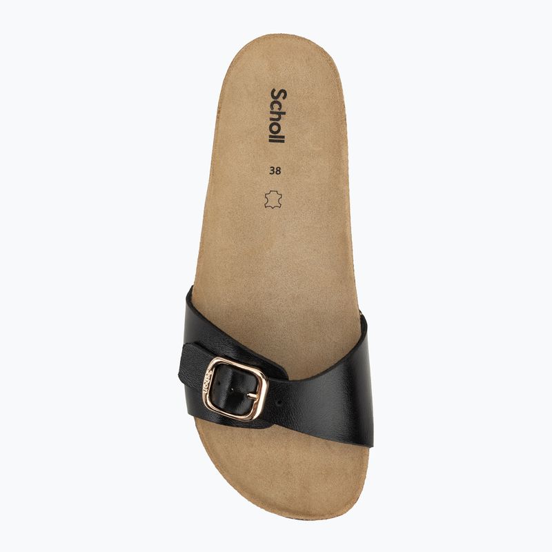 Scholl Estelle Laminated black women's flip-flops 5