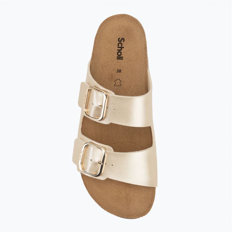 Scholl Josephine Metal light gold women's flip-flops 5