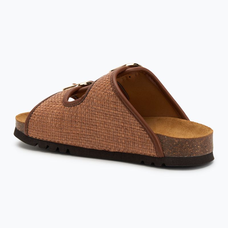 Scholl Noelle Raffia women's flip-flops cognac 3