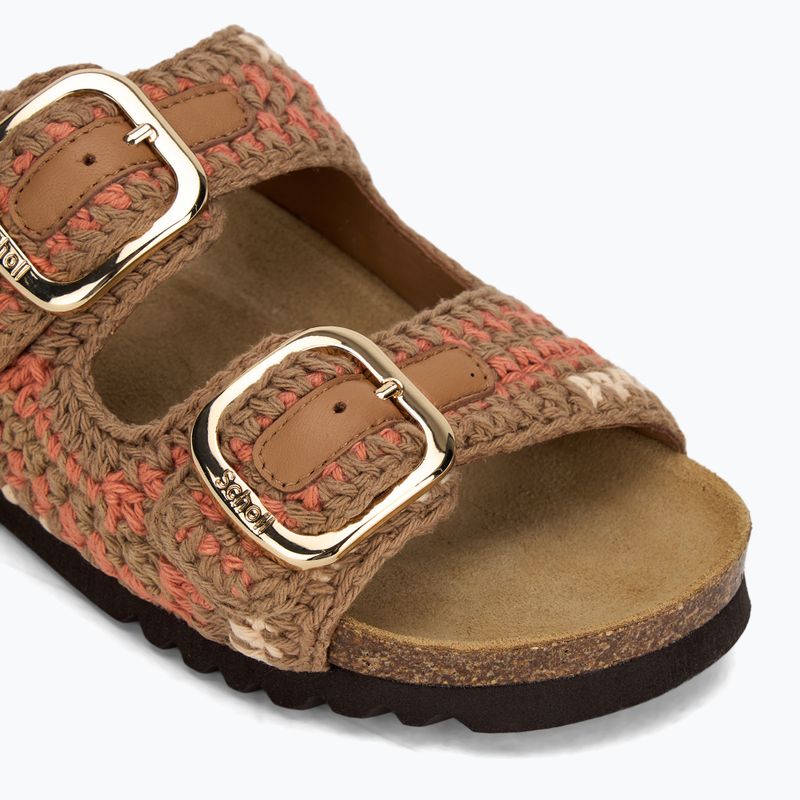 Scholl Noelle Crochet bude/light brown/cognac women's flip-flops 7