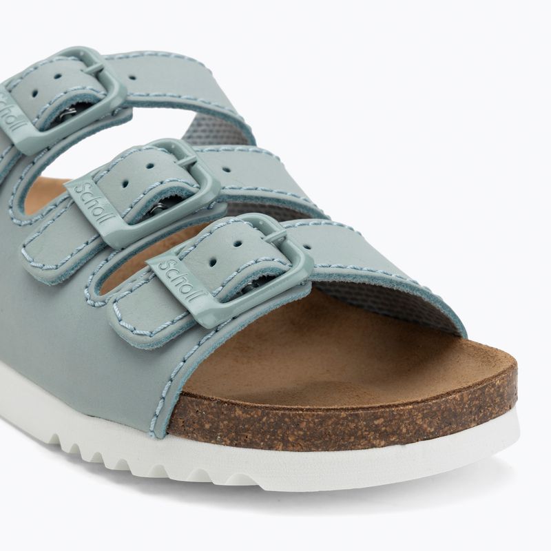 Scholl Rio Wedge Ad Med pale blue women's flip-flops 7