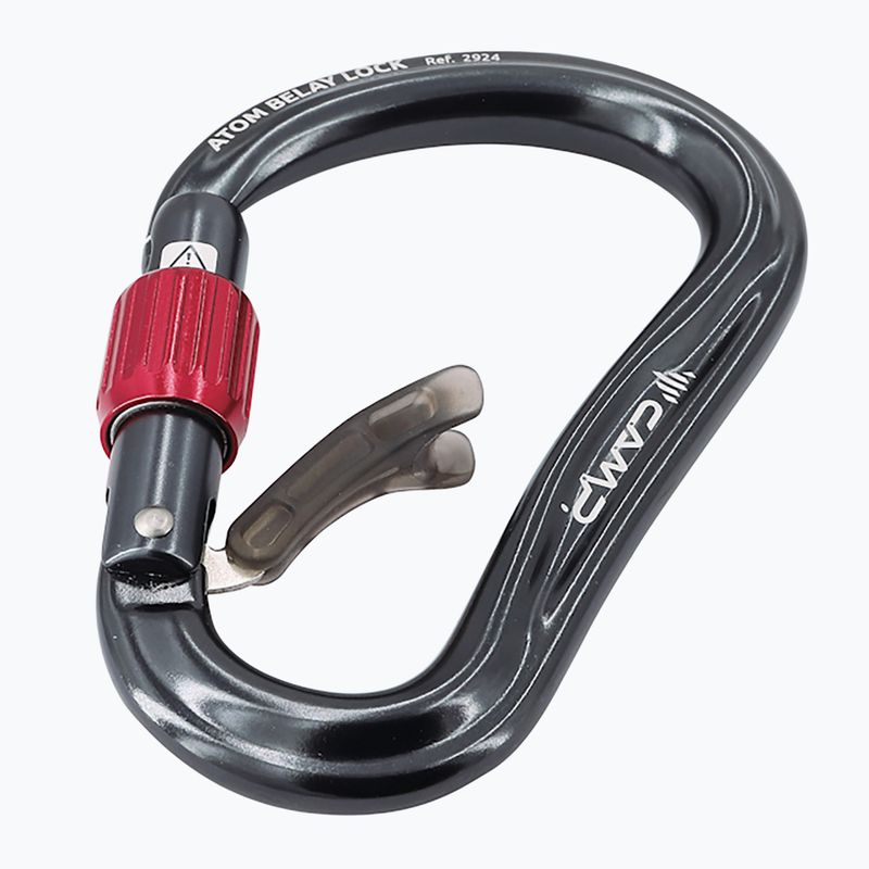 Climbing carabiner CAMP Atom Belay Lock gun metal 2