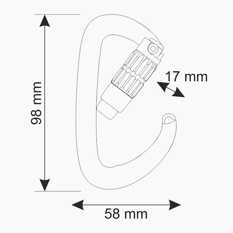 Carabiner CAMP Orbit 2Lock gun metal/orange 4