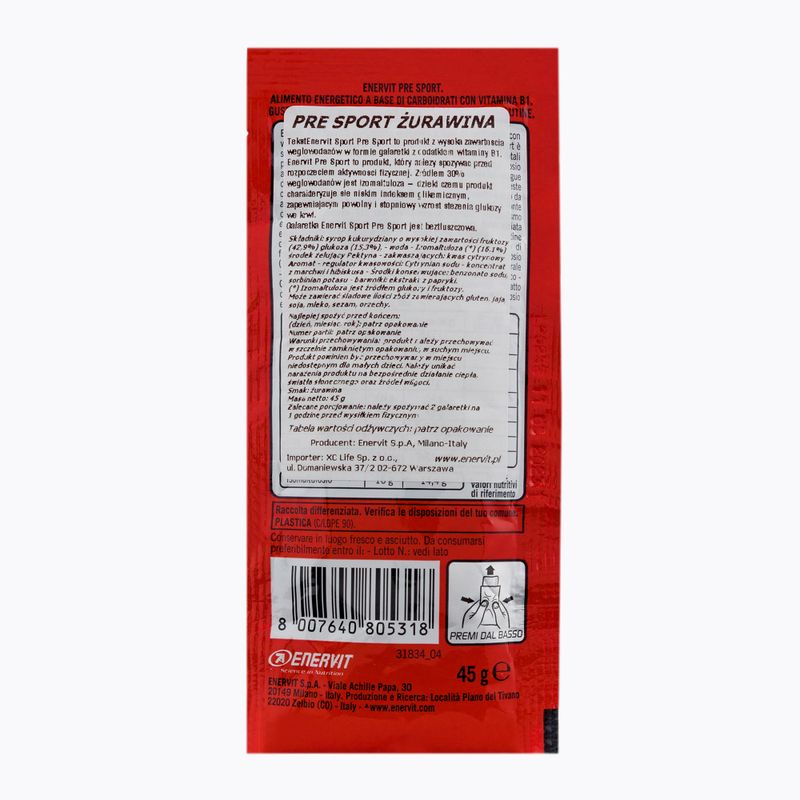 Pre Sport Enervit carbohydrates 45g cranberry 98595 2