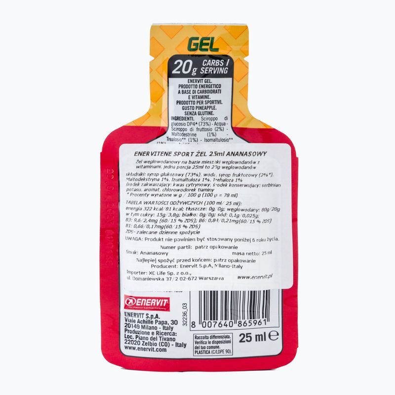Enervit energy gel 25ml pineapple 96596 2