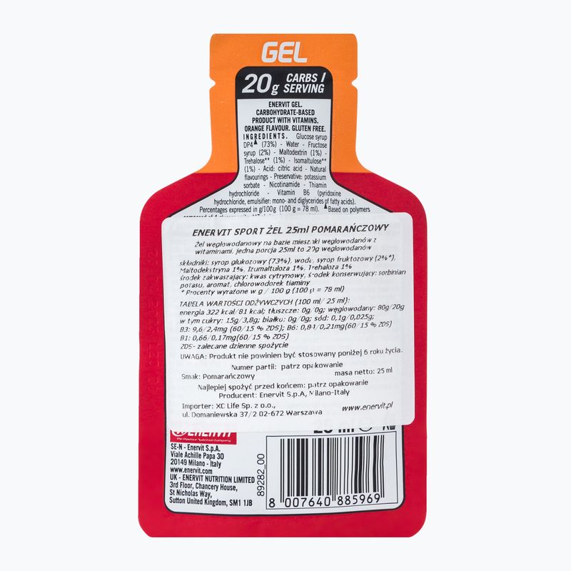 Enervit energy gel 25ml orange 98888 2