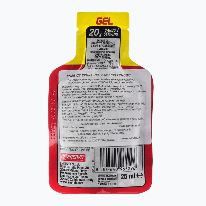 Enervit energy gel 25ml lemon 96529 2