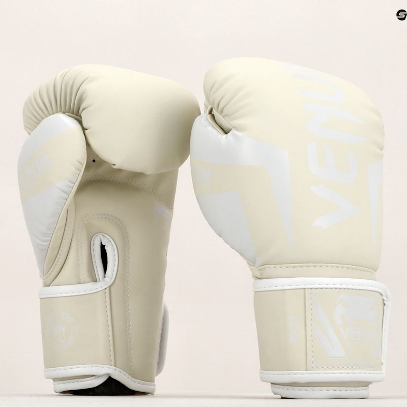 Venum Elite white boxing gloves 0984 8