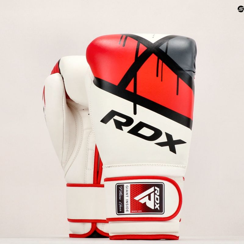 RDX boxing gloves red and white BGR-F7R 8