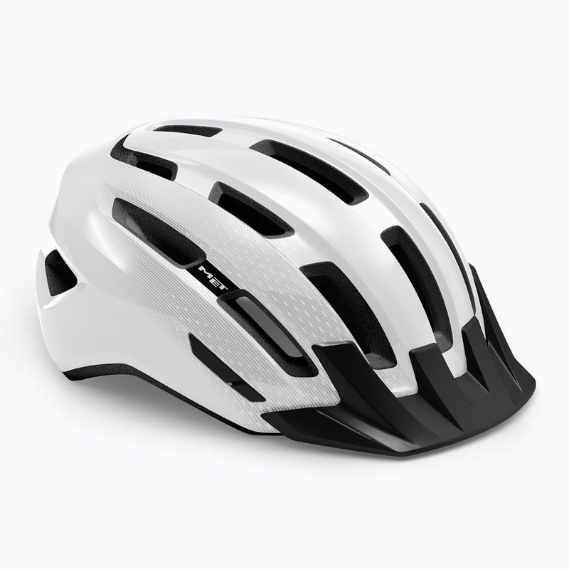 MET Downtown white glossy bicycle helmet 6
