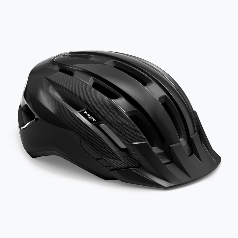 MET Downtown black glossy bicycle helmet 6