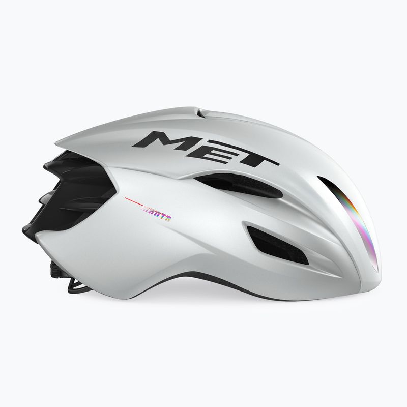 Bike helmet MET Manta MIPS white holographic glossy 3