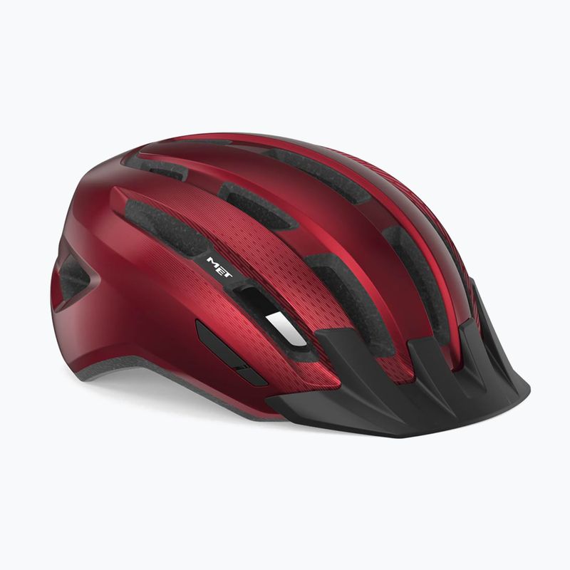 MET Downtown red glossy bicycle helmet 6