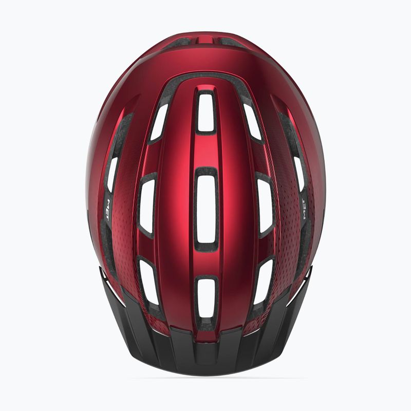 MET Downtown red glossy bicycle helmet 7