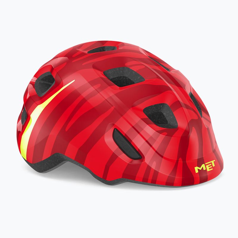 MET children's bicycle helmet Hooray red zebra matt 6