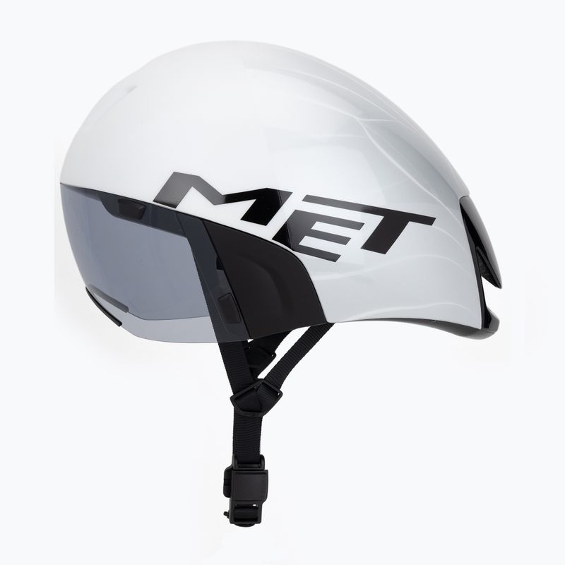 Bike helmet MET Codatronica white/silver matt glossy 3
