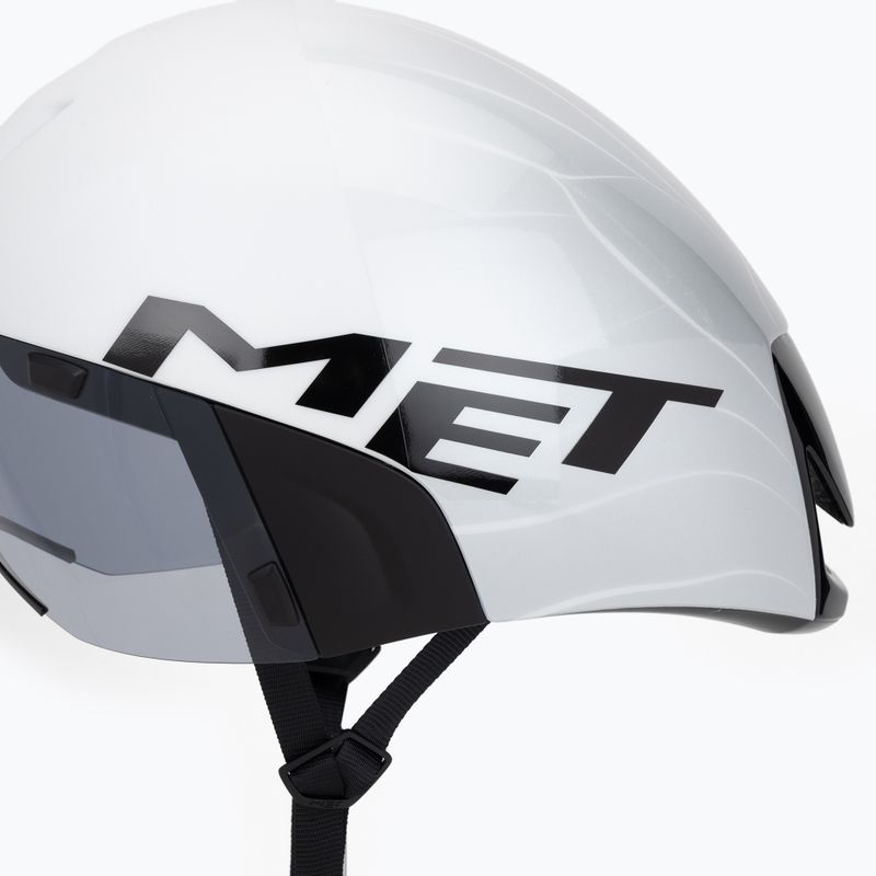 Bike helmet MET Codatronica white/silver matt glossy 7