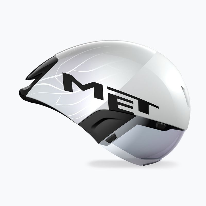 Bike helmet MET Codatronica white/silver matt glossy 3