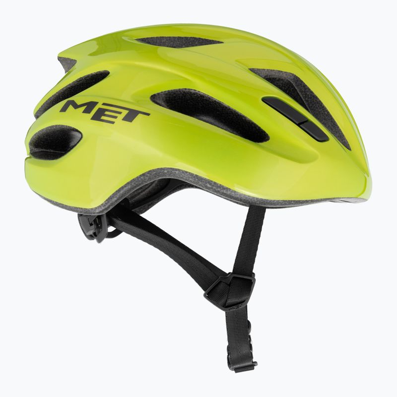 MET Idolo lime yellow metallic glossy bicycle helmet 4