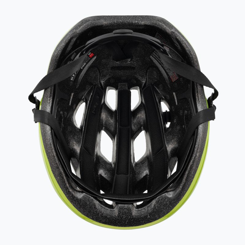 MET Idolo lime yellow metallic glossy bicycle helmet 5
