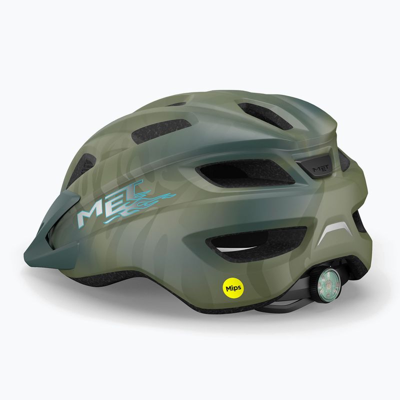 Children's bike helmet MET Crackerjack Mips green matt 2