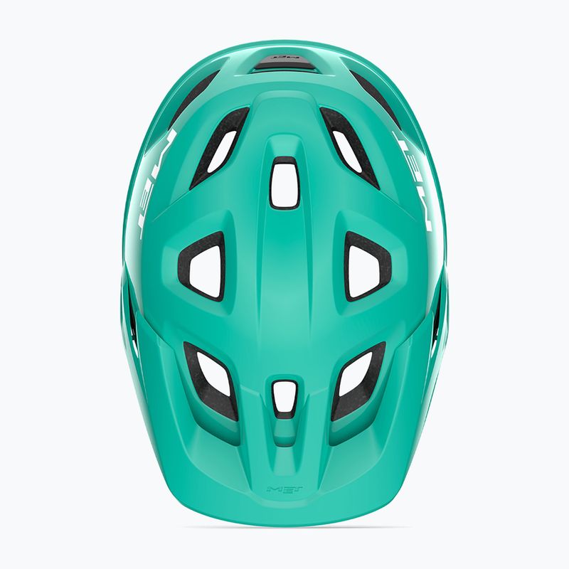 MET Eldar teal glossy children's bike helmet 4