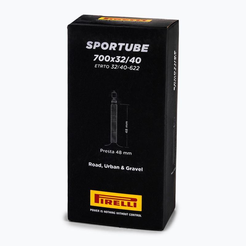 Bicycle inner tube Pirelli Sportube Presta 700 x 42-50 mm/48 mm black 2