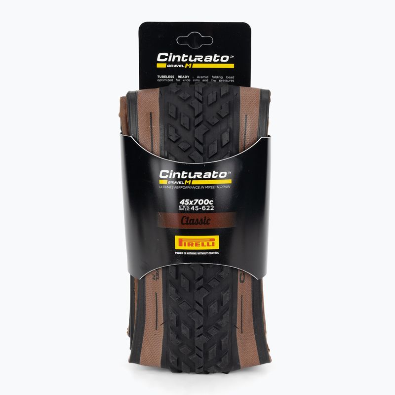 Bicycle tyre Pirelli Cinturato Gravel Mixed TLR Classic 700 x 40C black/brown 2