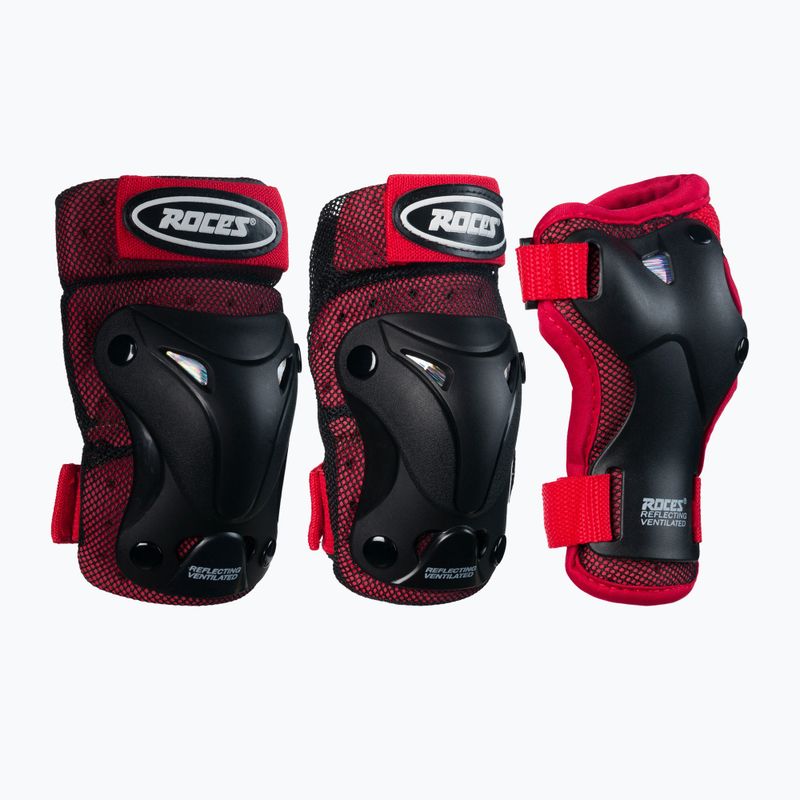 Roces Ventilated 3 Pack 002 black/red children's pad set 301352