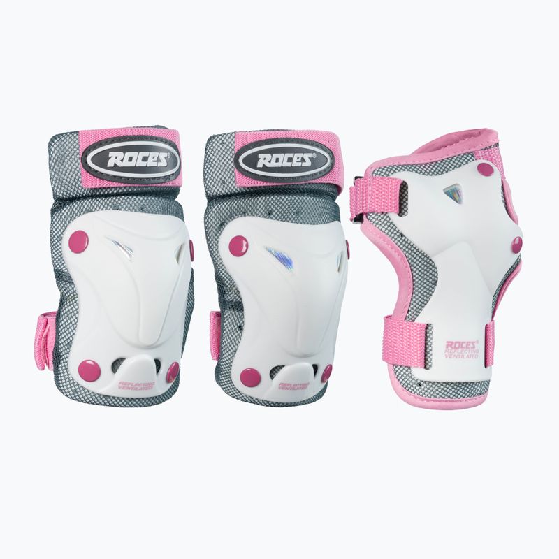 Roces Ventilated 3 Pack children's pad set white 301352