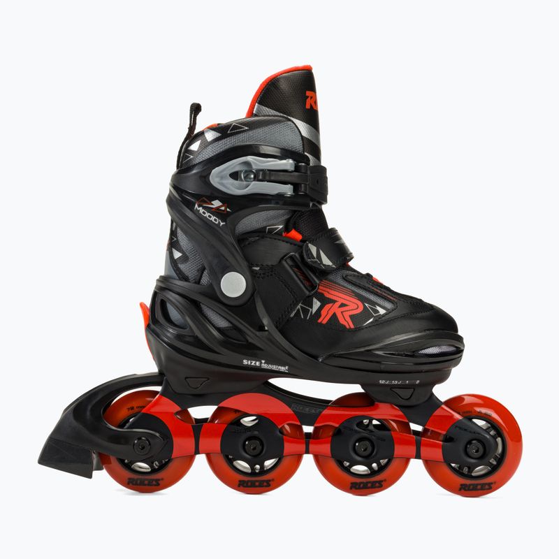 Roces Moody Boy TIF children's roller skates black/sport red 2