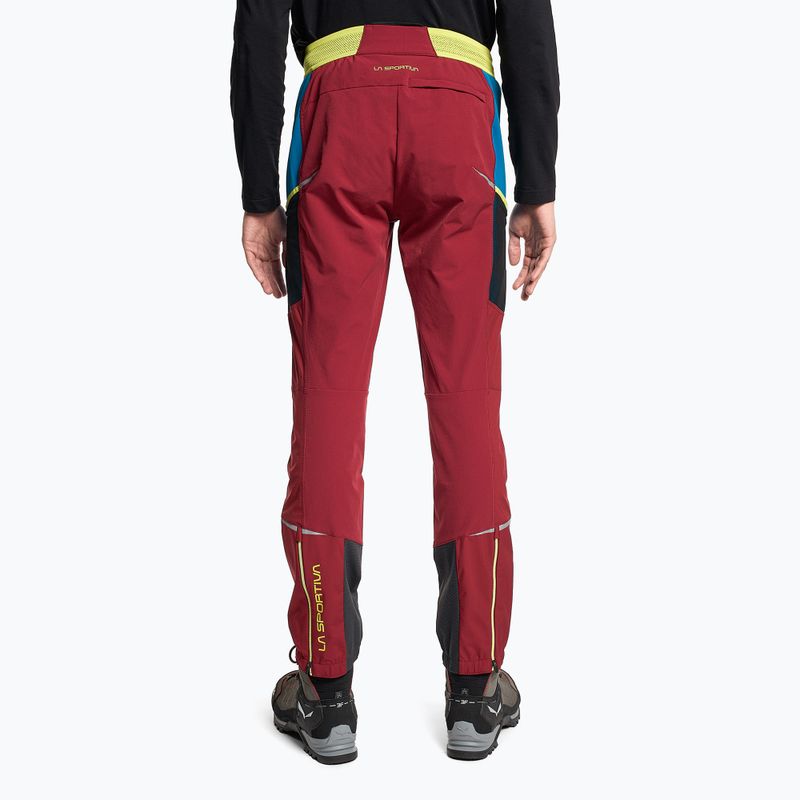 La Sportiva men's trekking trousers Ikarus sangria/electric blue 2