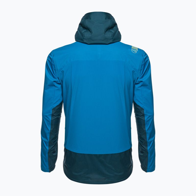 Men's La Sportiva Crizzle EVO Shell storm blue/electric blue membrane rain jacket 7