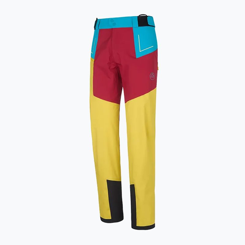 Men's La Sportiva Crizzle EVO Shell sangria/electric blue hiking trousers with membrane 6