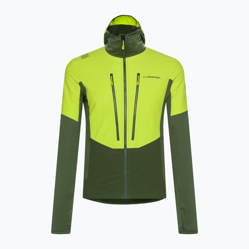 Men's La Sportiva Session Tech Hoody forest/lime punch trekking sweatshirt 6